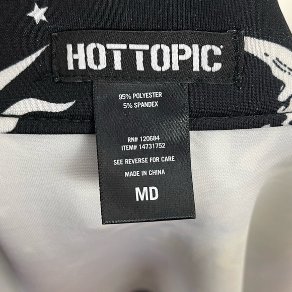 Hot Topic Black Zipper Moon Stars Skater Skirt EUC Size M - Picture 7 of 7